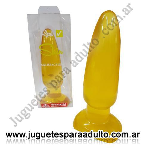 Anales, Anal sin vibrador, Plug grande amarillo