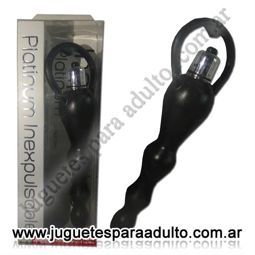 Anales, Anal con vibrador, Platinium microvibro inexpulsable negro