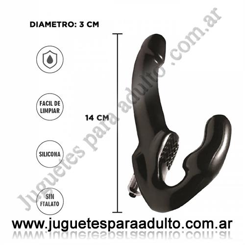 Especificos, Doble penetracion, Strap On Gun con vibrador 14x3cm