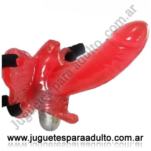 Estimuladores, Estimuladores femeninos, Dildo con arnes y vibrador