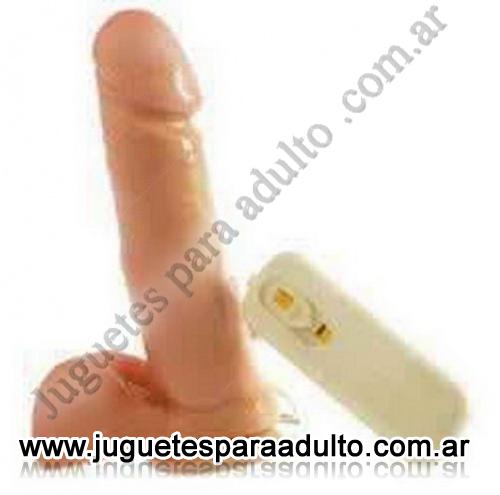 Vibradores, Vibradores realisticos, Consolador realístico con vibro y sopapa 6 pulgadas