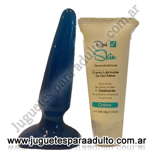 Anales, Anal sin vibrador, Plug anal con crema anal