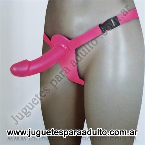 Especificos, Arneses y Strap On, Arnes con dildo rosa