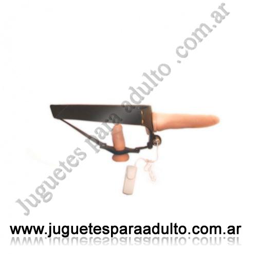 , , Arnes Doble Con Vibrador Externo , , Arnes Doble Con Vibrador Externo