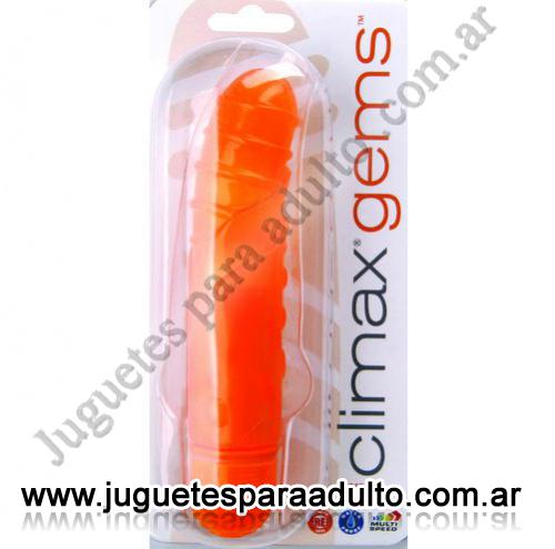 , , Vibrador Clímax Gems sumergible naranja , , Vibrador Clímax Gems sumergible naranja