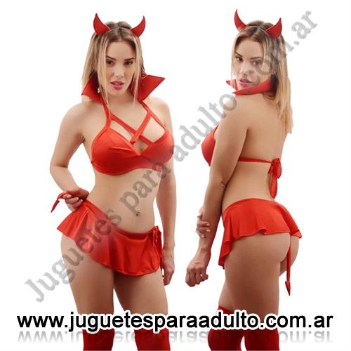 Lencería femenina, , Disfraz de diablita con cola