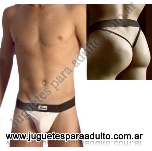 Lencería masculina, Suspensores hombre, Slip Suspensor Blanco Tanga