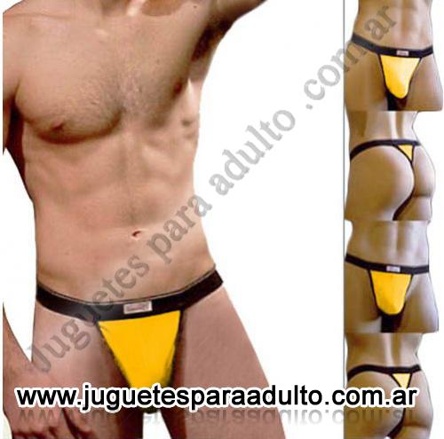 Lencería masculina, Suspensores hombre, Suspensor Amarillo Con Triangulo Atras