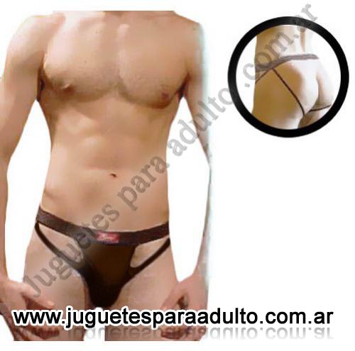 Lencería masculina, , Suspensor Doble Tira Negro Masculino