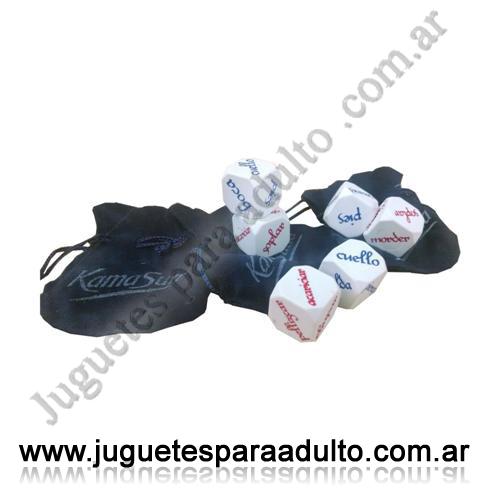 Accesorios, , Dados eroticos bolsa Azul (cuerpo-accion)