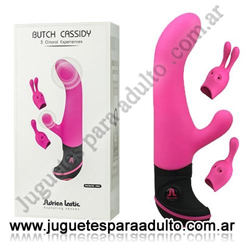 Vibradores, Vibradores con estimulacion, Vibrador punto g con estimulador de clitoris y accesorios