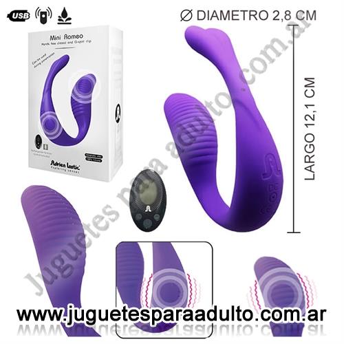 Estimuladores, Estimuladores de clitoris, Doble vibrador manos libres con carga USB