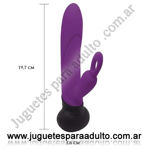 Vibradores, Vibradores premium, Vibrador rotativo con estimulador de clitoris y carga USB