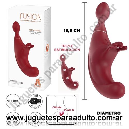 Productos eróticos, Usb recargables, Fusion estimulador punto g con vibracion de clitoris