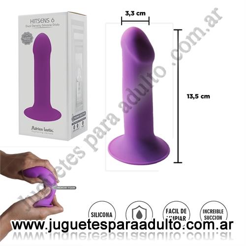 Productos eróticos, Usb recargables, Dildo flexible violeta con sopapa