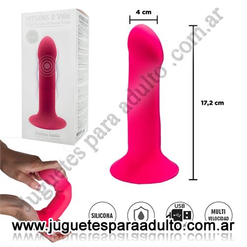 Marcas Importadas, Adrien Lastic, Dildo flexible rosa con sopapa y vibracion