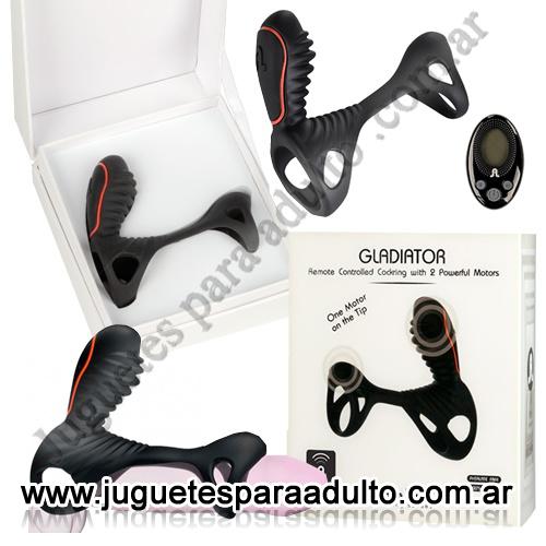 Productos eróticos, Usb recargables, Gladiator max anillo doble estimulacion vaginal y clitorial USB