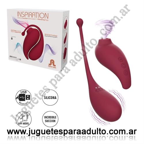 Estimuladores, Estimuladores especiales, Kit succionador y bala vibradora con control bluetooth y carga usb