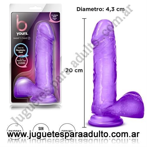 Marcas Importadas, Blush, Dildo con testiculos y sopapa de 20 cm transparente