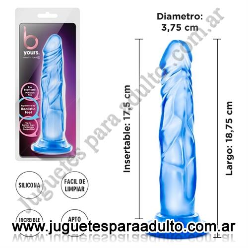 MARCAS IMPORTADAS, Blush, Dildo de 13 centimetros con sopapa semitrasparente Marcas Importadas, Blush, Dildo de 13 centimetros con sopapa semitrasparente