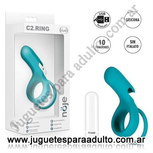 MARCAS IMPORTADAS, Blush, Anillo con vibrador estimulador y agarre de testiculos Marcas Importadas, Blush, Anillo con vibrador estimulador y agarre de testiculos
