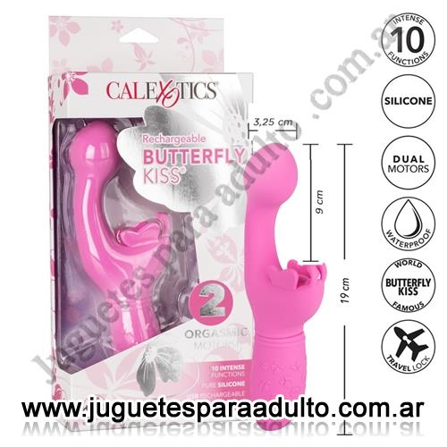 Vibradores, Vibradores con estimulacion, Vibrador estimulador punto g con masejador de clitoris y carga USB