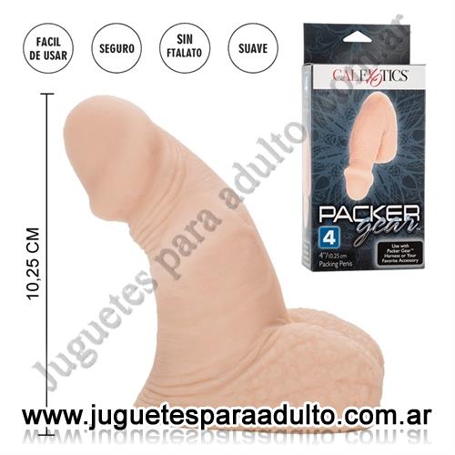 Marcas Importadas, California Exotic, Packer Gear dildo de 10 cm con testiculos