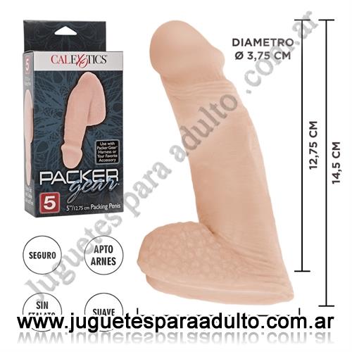 Estimuladores, Estimuladores especiales, Dildo sin rigidez de 12 centimetros con testiculos Ivory