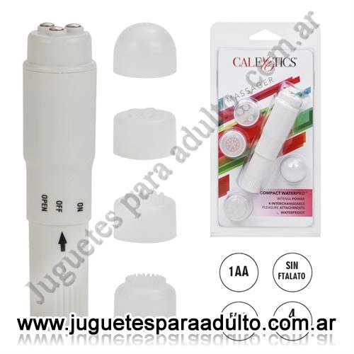 Marcas Importadas, California Exotic, Compact waterpo estimulador vaginal con cabezas intercambiables