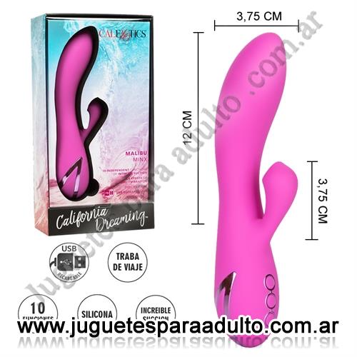 Vibradores, Vibradores con estimulacion, California Dreaming vibrador premium con estimulador de clitoris