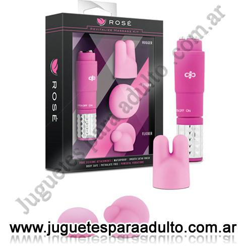 Marcas Importadas, Blush, Vibrador estimulador con 3 accesorios intercambiables