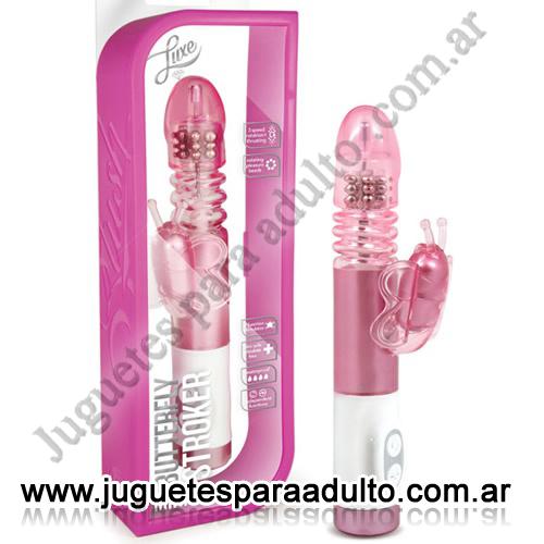 Vibradores, Vibradores premium, Rotativo rosa con mariposa 7 velocidades