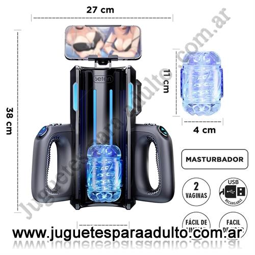 Estimuladores, Estimuladores masculinos, Masturbador Automático Telescópico Profesional - 2 Mangas de Silicona + 3 Velocidades