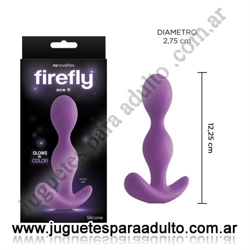 Anales, Anal sin vibrador, Dilatador anal fluorescente firefly de suave textura 