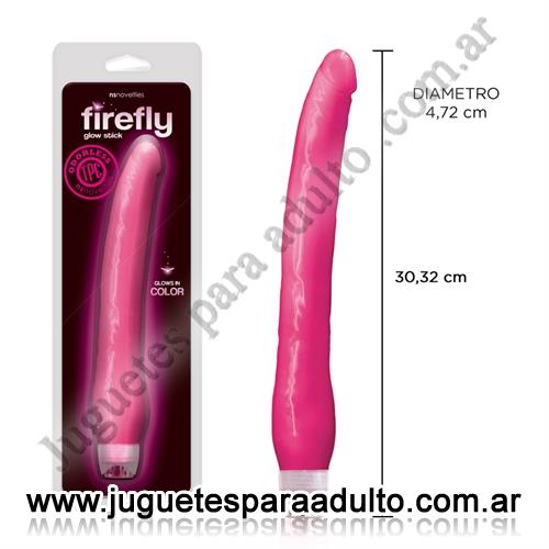 Vibradores, , Vibrador fluorescente con suave textura y 30 cm