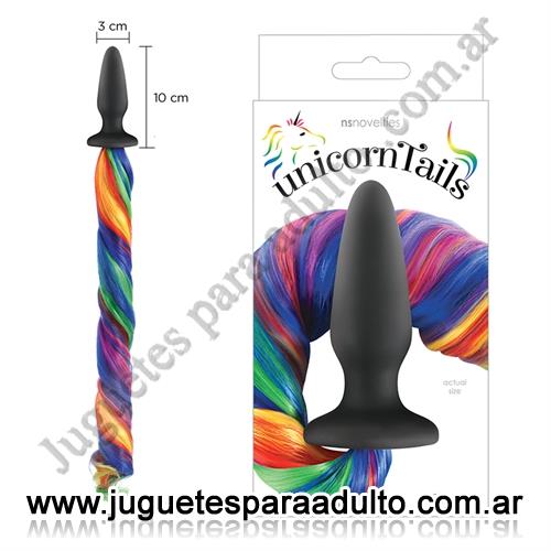 ANALES, Joyas Anales, Plug anal cola de arcoiris Anales, Joyas Anales, Plug anal cola de arcoiris