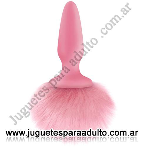 Anales, Anal sin vibrador, Plug anal con cola de conejo rosa