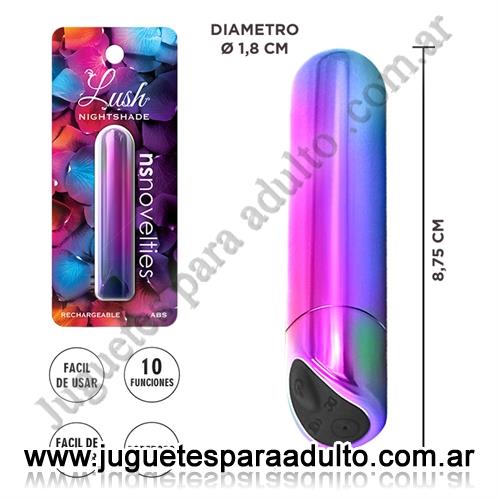 Marcas Importadas, NS Novelties, Bala vibradora tornazolada con carga USB