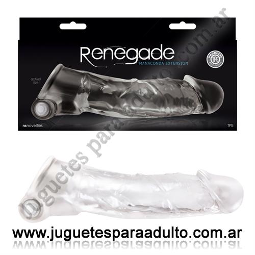 Especificos, Fundas para pene, Protesis peneana transparente con vibracion