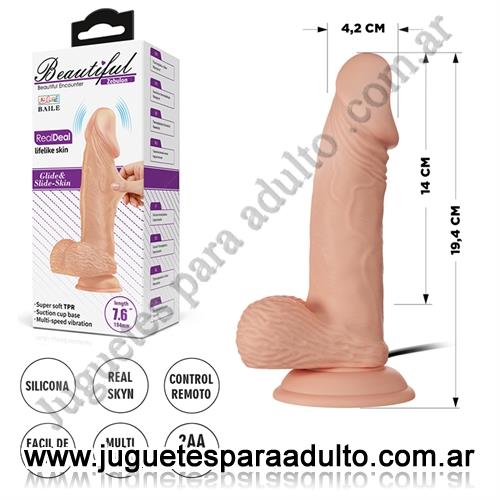 Estimuladores, , Dildo con vibracion y sopapa de textura pellizcable