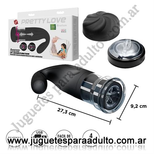 Estimuladores, Estimuladores masculinos, Masturbador con vibracion, rotacion y carga USB