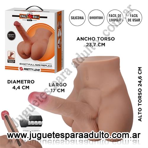 VIBRADORES, Vibradores piel, Semi torso con pene realista vertebrado Soft Skin Vibradores, Vibradores piel, Semi torso con pene realista vertebrado Soft Skin