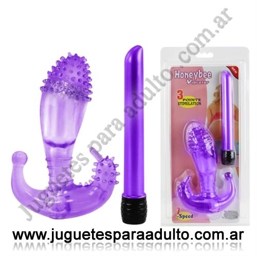 Vibradores, Vibradores rigidos, Vibrador rigido con funda para estimulacion del punto G