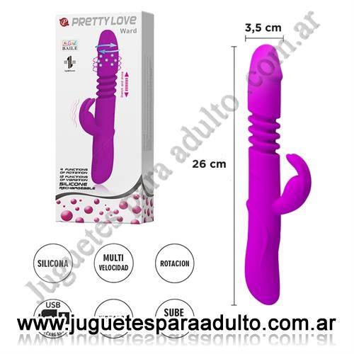 Estimuladores, Estimuladores punto g, Ward vibrador rotativo con funcion de extension o empuje y carga USB