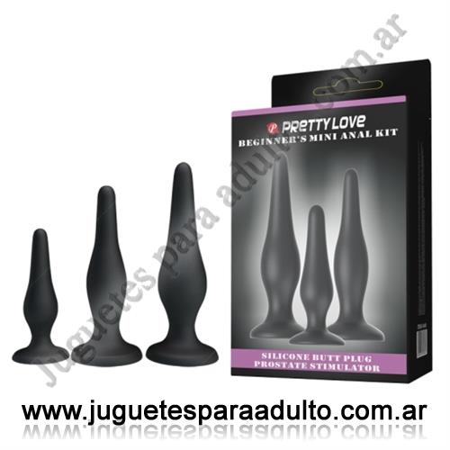 Anales, Anal sin vibrador, Kit de plugs anales de distinta medida