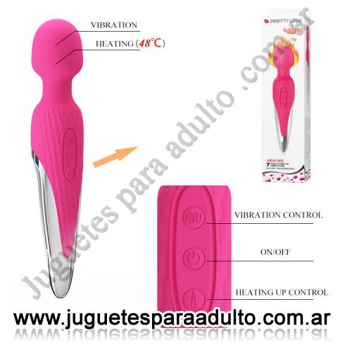 Estimuladores, Estimuladores femeninos, Vibrador microfono. Con 48 grados de calor en la cabeza. 7 funciones. Carga USB