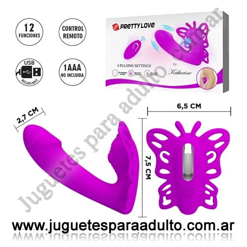 Productos eróticos, , Vibrador de punto G con vibrador de clitoris, control remoto y carga USB