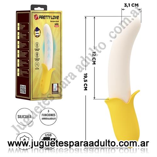 Vibradores, Vibradores funny, Estimulador con movimientos y varias velocidades en forma de banana