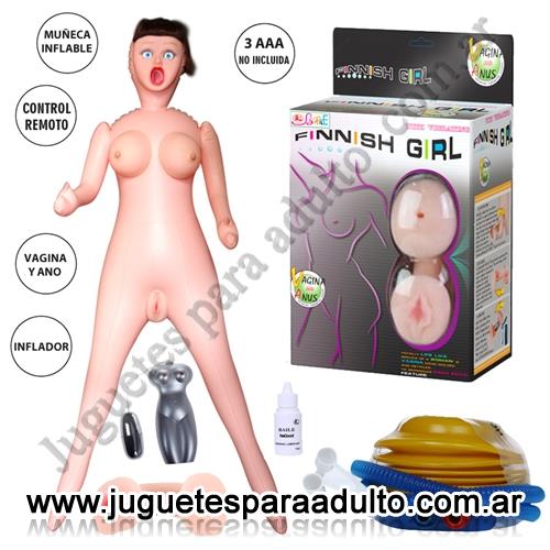 Estimuladores, Muñecas inflables y vaginas, Muñeca inflable con vagina y ano de suave textura