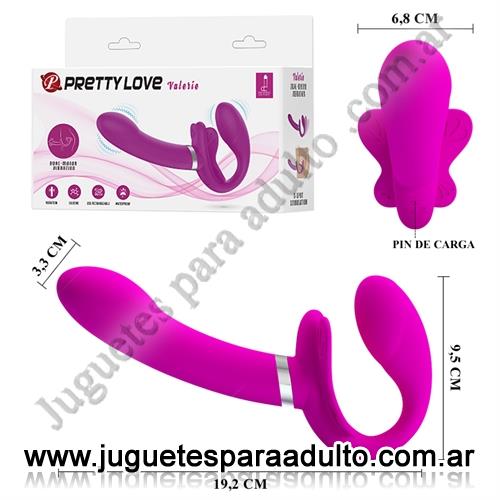 Estimuladores, Estimuladores de clitoris, Strap on con dos motores, carga USB y funcion de MEMORIA